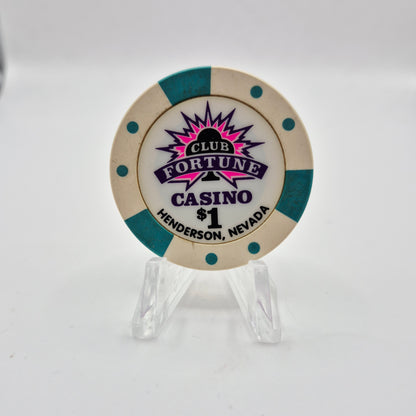 Club Fortune Casino Henderson Nevada 2003 $1 Casino Chip E0276
