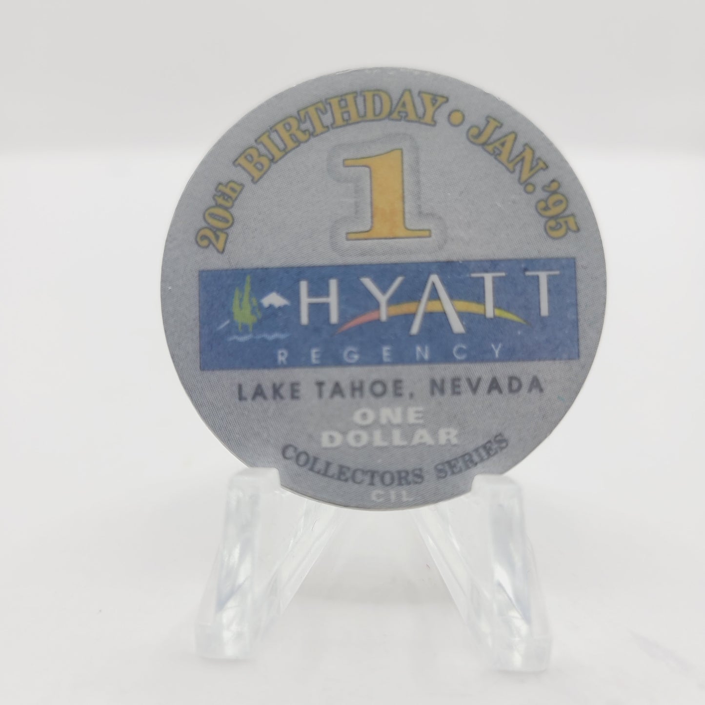 Hyatt Regency Resort Casino Lake Tahoe Nevada 1995 "20th Birthday"$1 Pro-Tech Token