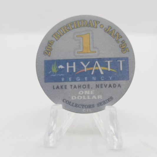 Hyatt Regency Resort Casino Lake Tahoe Nevada 1995 "20th Birthday"$1 Pro-Tech Token