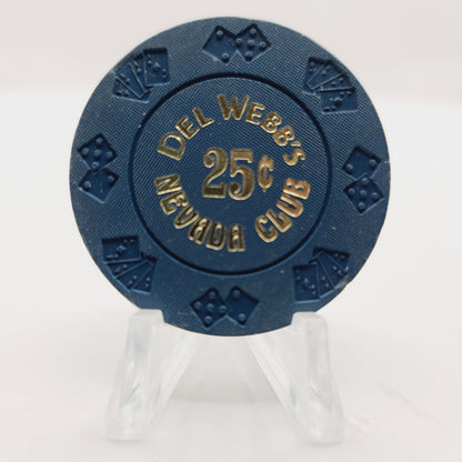 Nevada Club "Del Webb" Casino Hotel Laughlin Nevada 1978 $.25 Casino Chip N0992