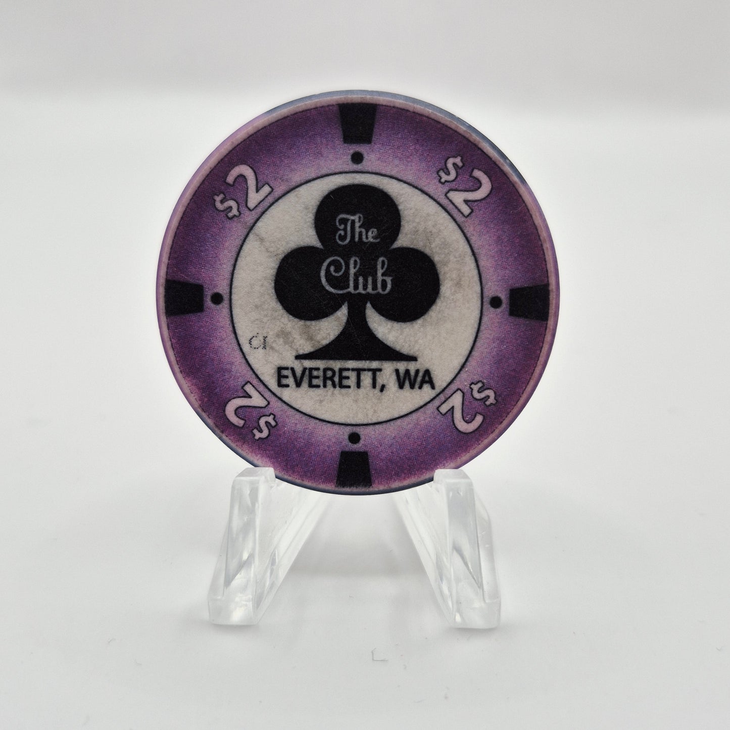 The Club Casino Card Room Everett Washington $2 Casino Chip