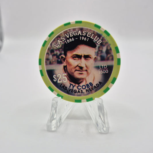 Las Vegas Club Las Vegas Nevada 1996 "Ty Cobb" $25 Casino Chip N8682 LMT 1500