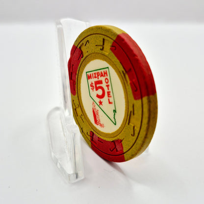 Mizpah Hotel Casino  Tonopah Nevada 1963 $5 Casino Chip N3261