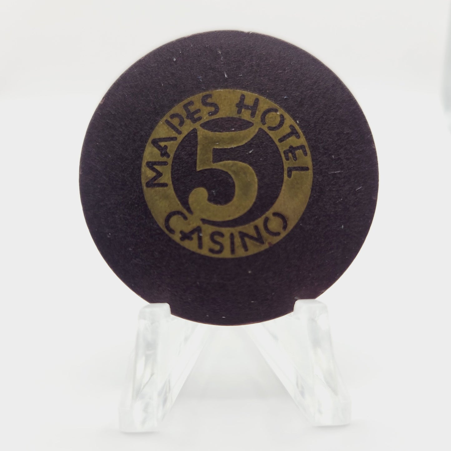 Mapes Hotel Casino Reno Nevada 1948 $5 Casino Chip N5227 *brown