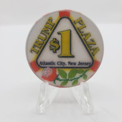 Plaza Hotel Casino Atlantic City New Jersey "Satin" $1 Casino Chip