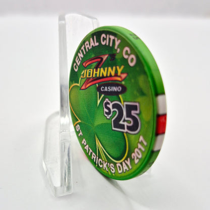 Johnny Z's Casino Central City Colorado 'St Patrick's Day 2017' $25 Casino Chip