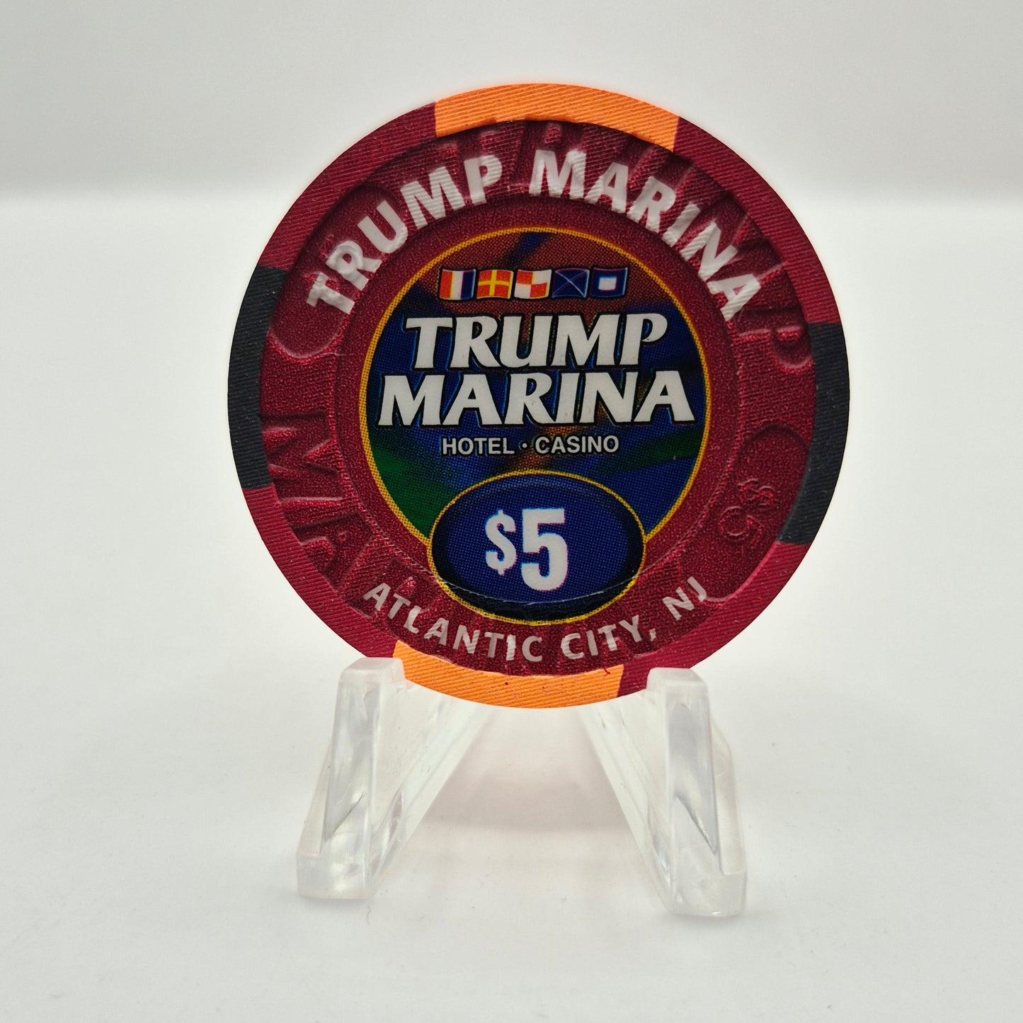 Trump Marina Atlantic City New Jersey $5 Casino Chip