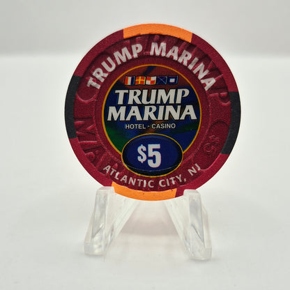 Trump Marina Atlantic City New Jersey $5 Casino Chip