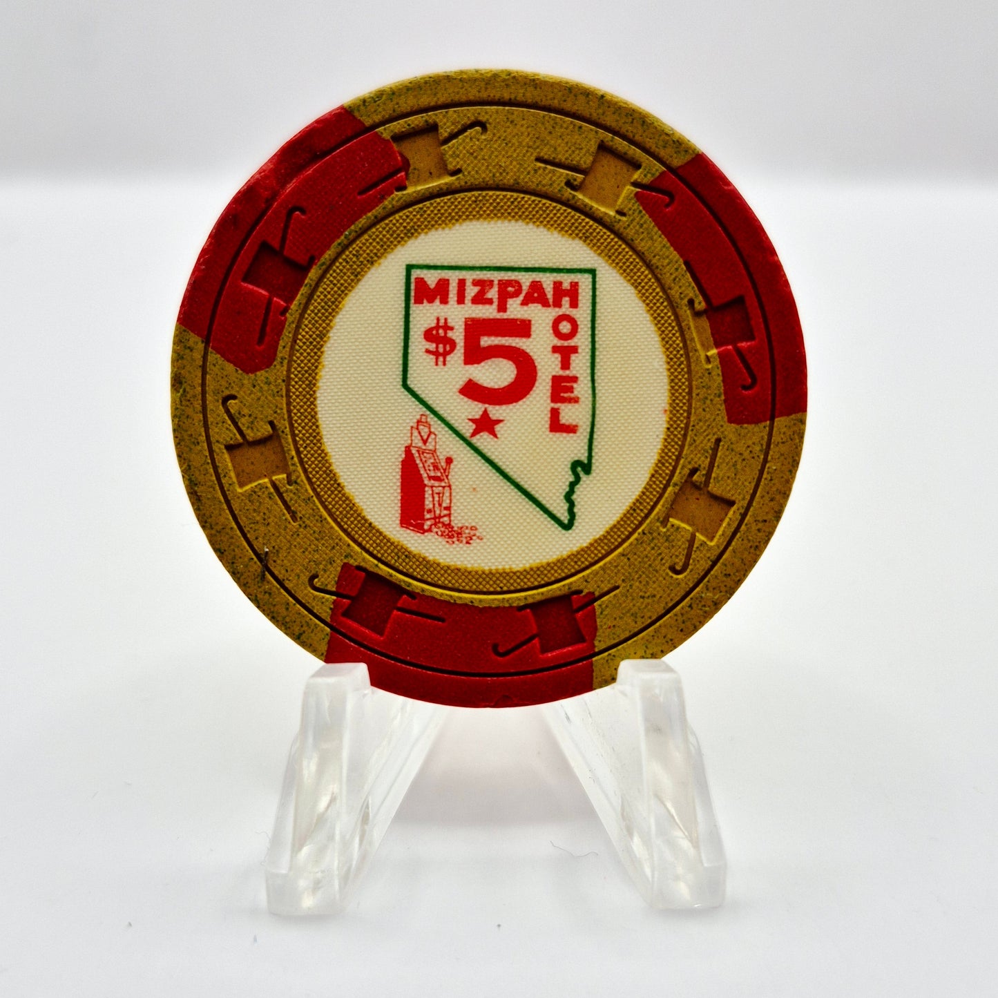 Mizpah Hotel Casino  Tonopah Nevada 1963 $5 Casino Chip N3261
