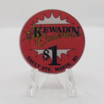 Kewadin Hotel Casino Sault Ste.Marie Michigan $1 Casino Chip