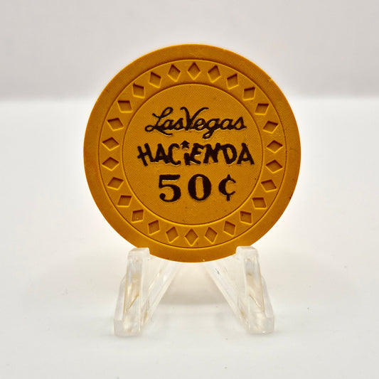 Hacienda Casino Las Vegas Nevada 1950's $.50 Trade Check  "Good in Bar Restaurant" Chip V4396