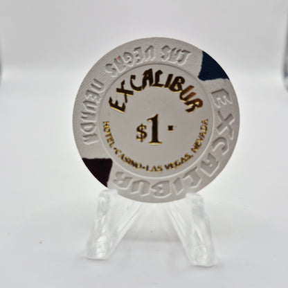 Excalibur Hotel Casino Las Vegas Nevada 2025 "NEW HOT STAMP" $1 Casino Chip