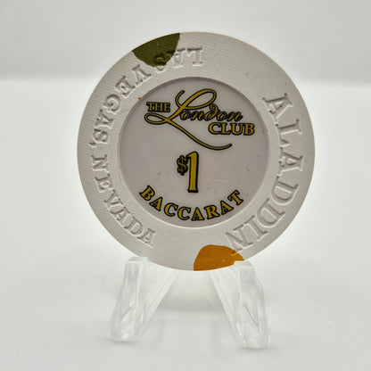Alladin The London Club Resort Casino Las Vegas Nevada 2000 $1 Baccarat Chip V7139