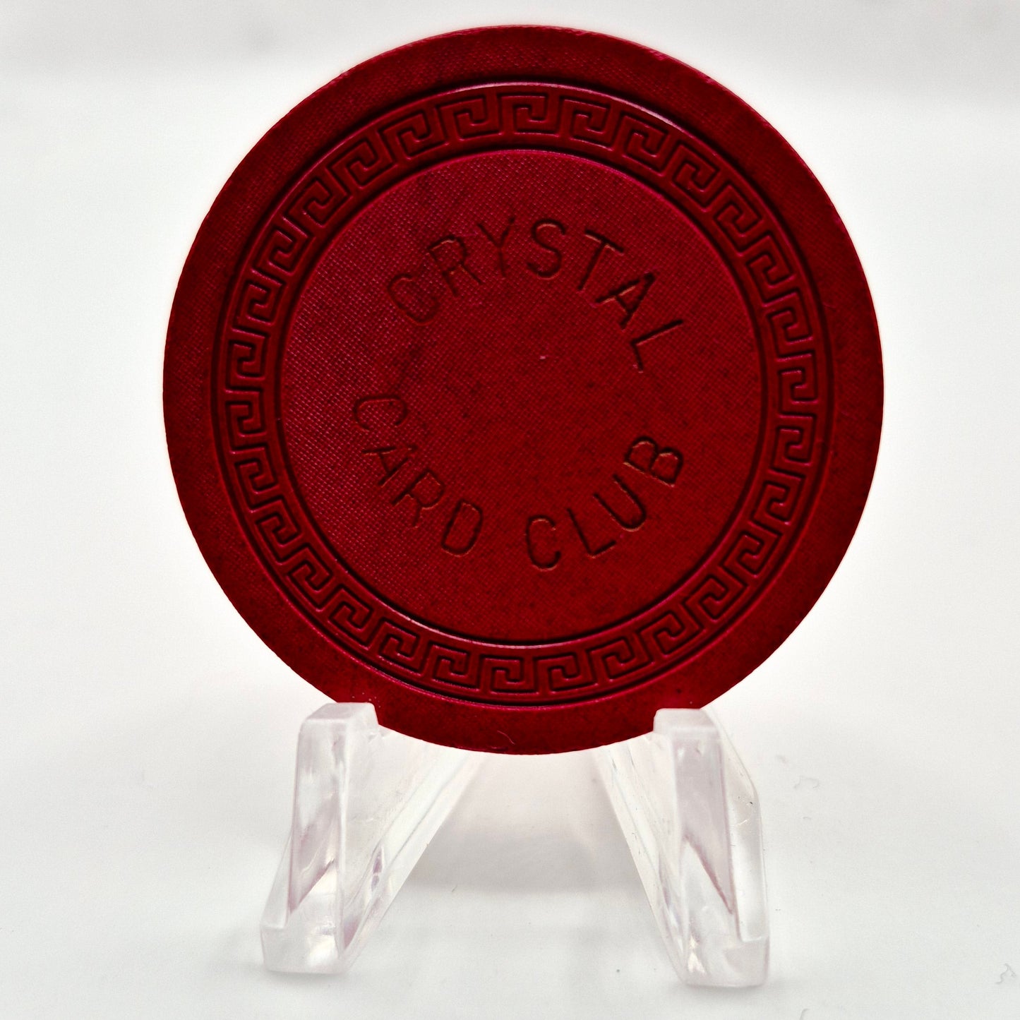 Crystal Card Club Casino Sparks Nevada 1951 'ROULETTE' Chip E7058 *RED