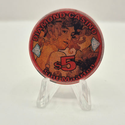 Diamond Casino Phillipsburg St Maarten $5 Casino Chip