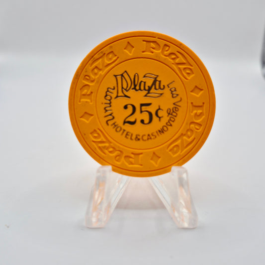 Union Plaza Hotel Casino Las Vegas Nevada 1970's $.25 Casino Chip N4783