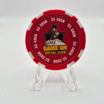Game on Social Club College Station Texas $5 Casino Chip