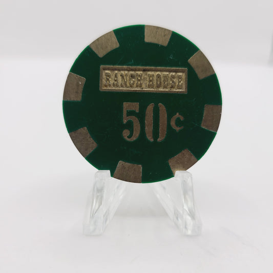 Ranch House Casino Wells Nevada 1980 $.50 Casino Chip  N6473