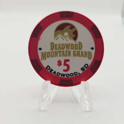 Deadwood Mountain Grand Hotel Casino Deadwood South Dakota 2011 $5 Casino Chip