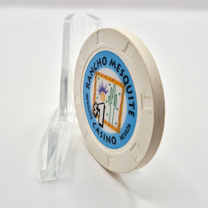 Rancho Mesquite Casino Mesquite Nevada 1997 $1 Casino Chip N8991