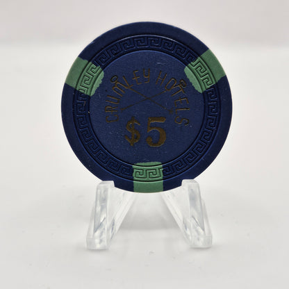 Crumley Hotels Elko Nevada 1945 $5 Casino Chip N7054