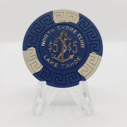 North Shore Club Crystal Bay Nevada 1968 "UNCIRCULATED" $5 Casino Chip N7738
