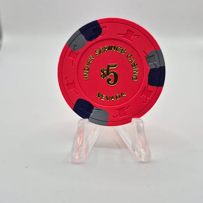 Indian Springs Casino Indian Springs Nevada 1985 $5 Casino Chip N3242