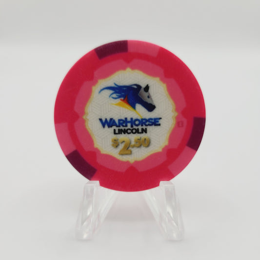 WarHorse Hotel Casino Lincoln Nebraska 2024 $2.50 Casino Chip