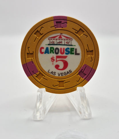 Carousel Casino Las Vegas Nevada $5 Casino Chip 1965 N1427
