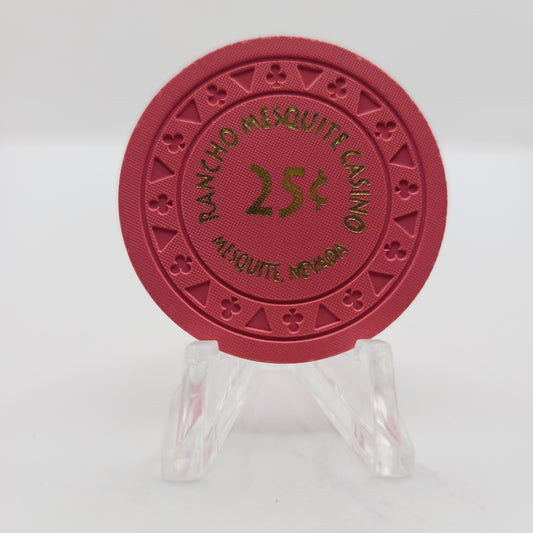 Rancho Mesquite Hotel Casino Mesquite Nevada 1997 $.25 Casino Chip V1373