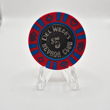 Del Webb Nevada Club Laughlin Nevada 1978 $5 Casino Chip N0863.P