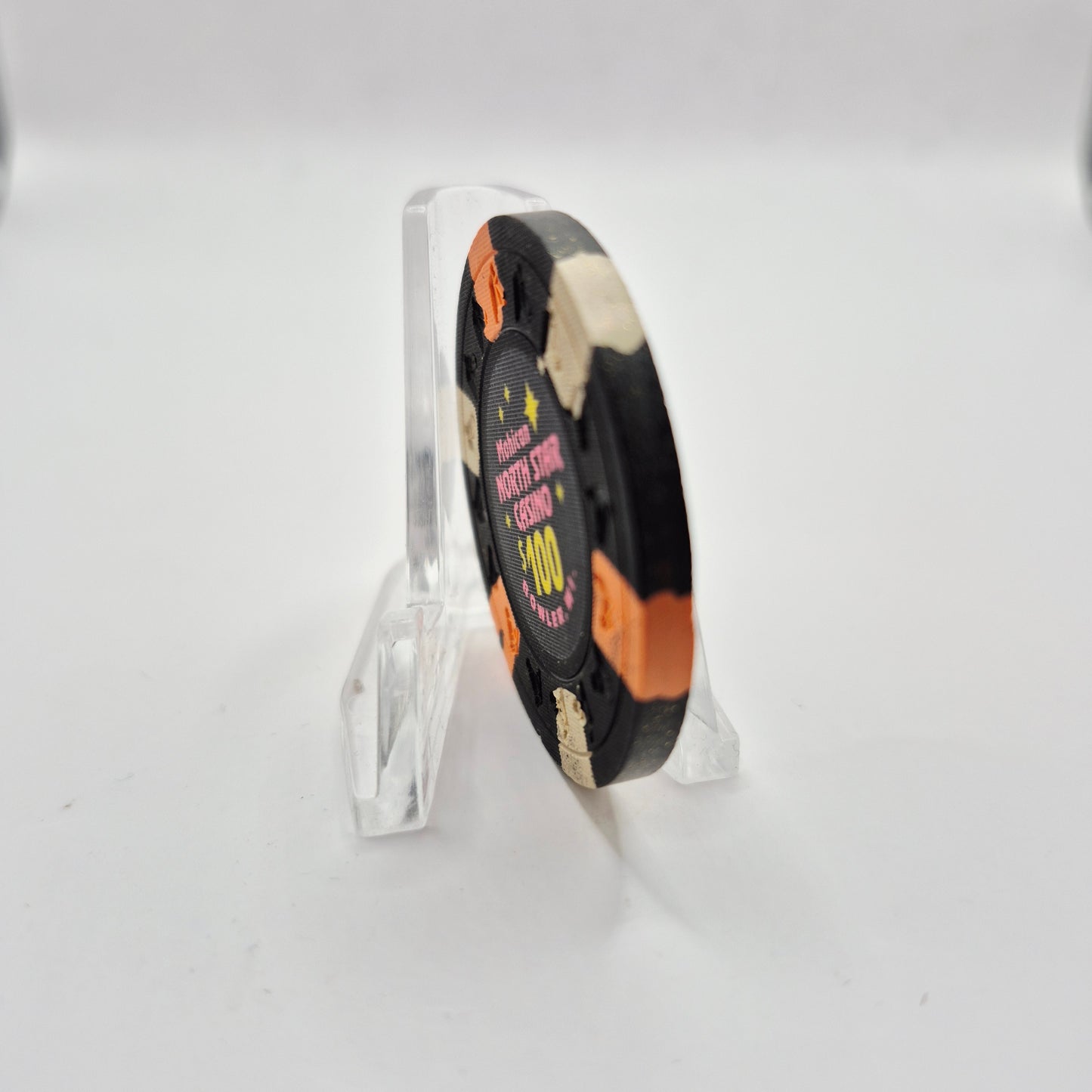 North Star Casino Mohican Bowler Wisconsin $100 Casino Chip