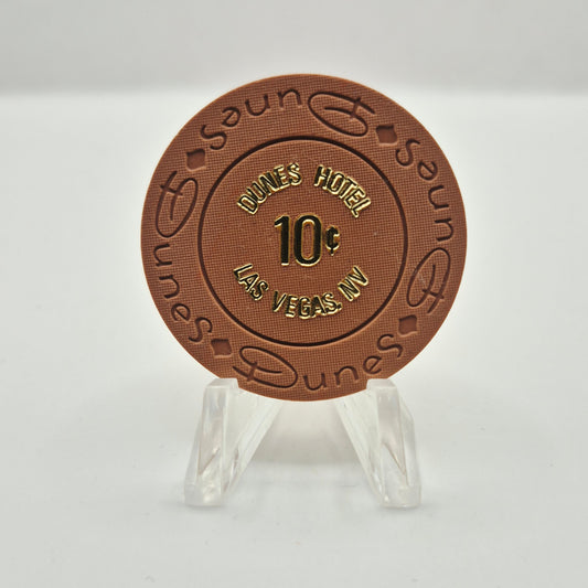 Dunes Hotel Casino Las Vegas Nevada 1988 $.10  Casino Chip N4786