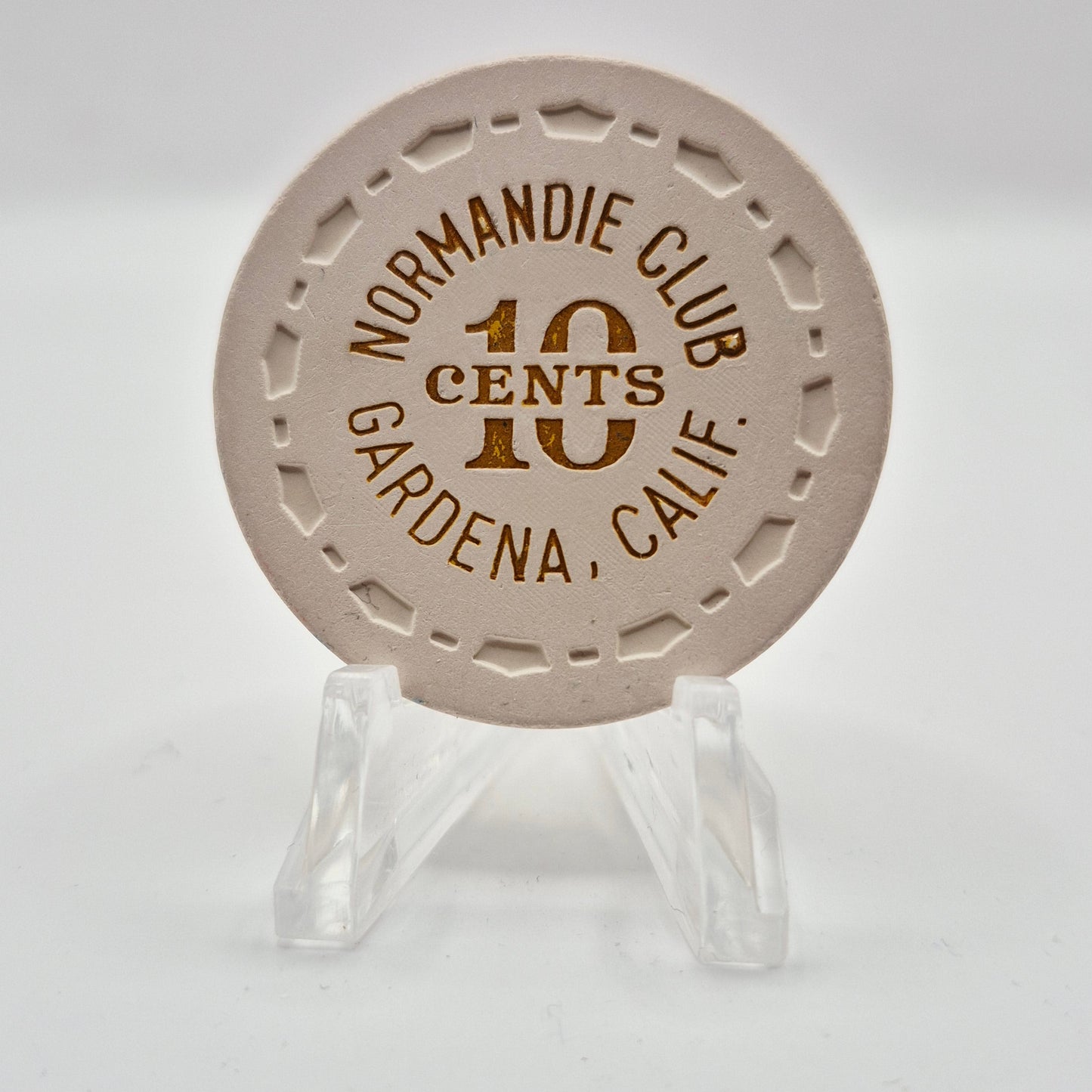 Normandie Club Gardena California $0.10 Casino Chip