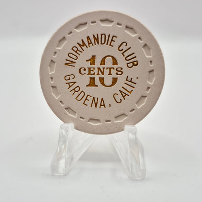 Normandie Club Gardena California $0.10 Casino Chip