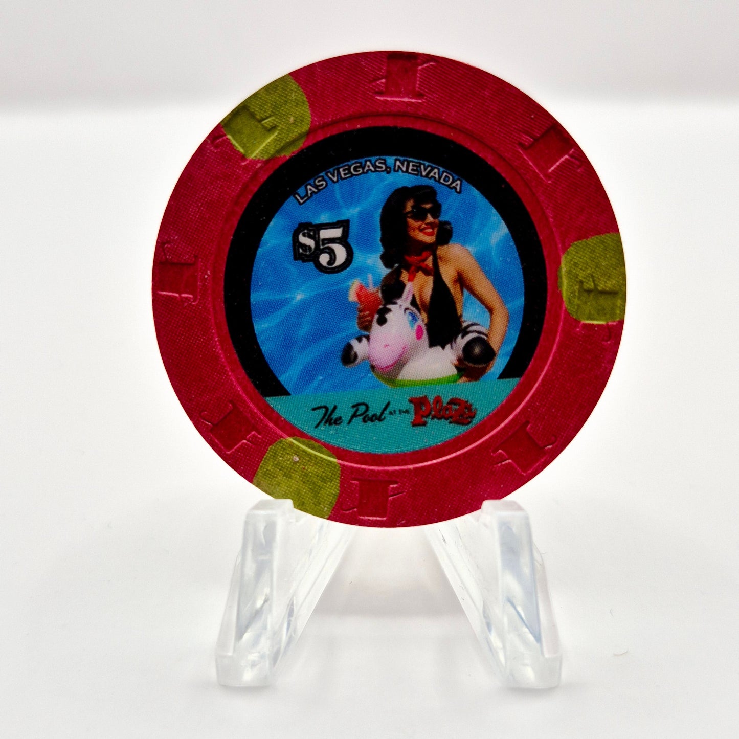 Plaza Hotel and Casino Las Vegas Nevada 2016 $5 Casino Chip 'The Pool at the Plaza' D2408