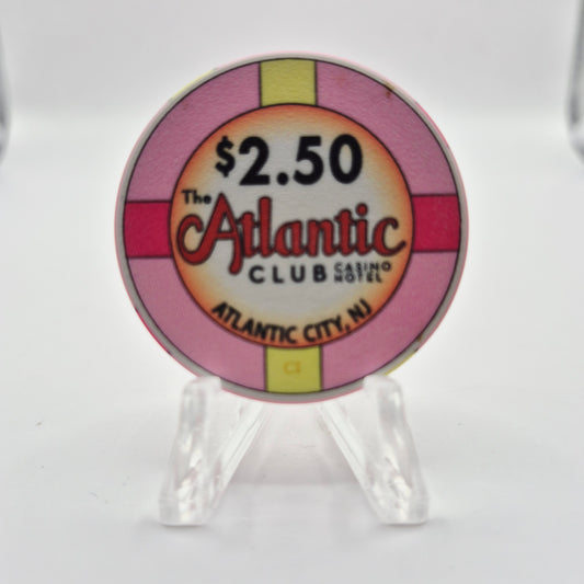 The Atlantic Club Casino Hotel Atlantic City New Jersey 2012 $2.50 Casino Chip