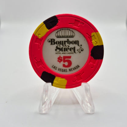 Bourbon Street Las Vegas Nevada 1988 $5 Casino Chip N1380