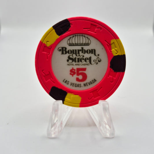 Bourbon Street Las Vegas Nevada 1988 $5 Casino Chip N1380