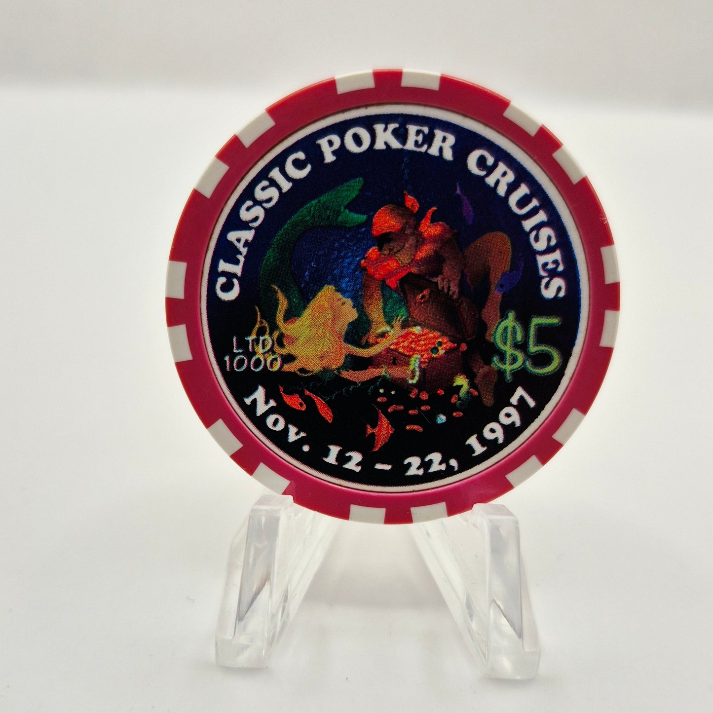 Classic Poker Cruises  'Cruise Ship' 1997 $5 Casino Chip CG036040