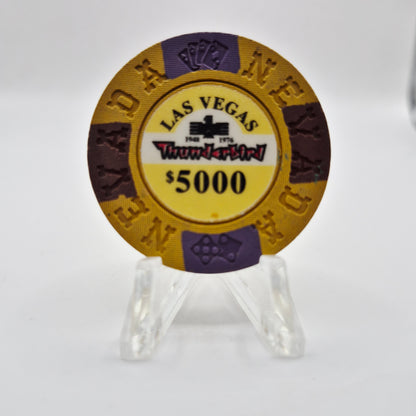 Thunderbird Hotel Casino Las Vegas Nevada 1995 "Borland Imitation" $5000 Casino Chip E2790