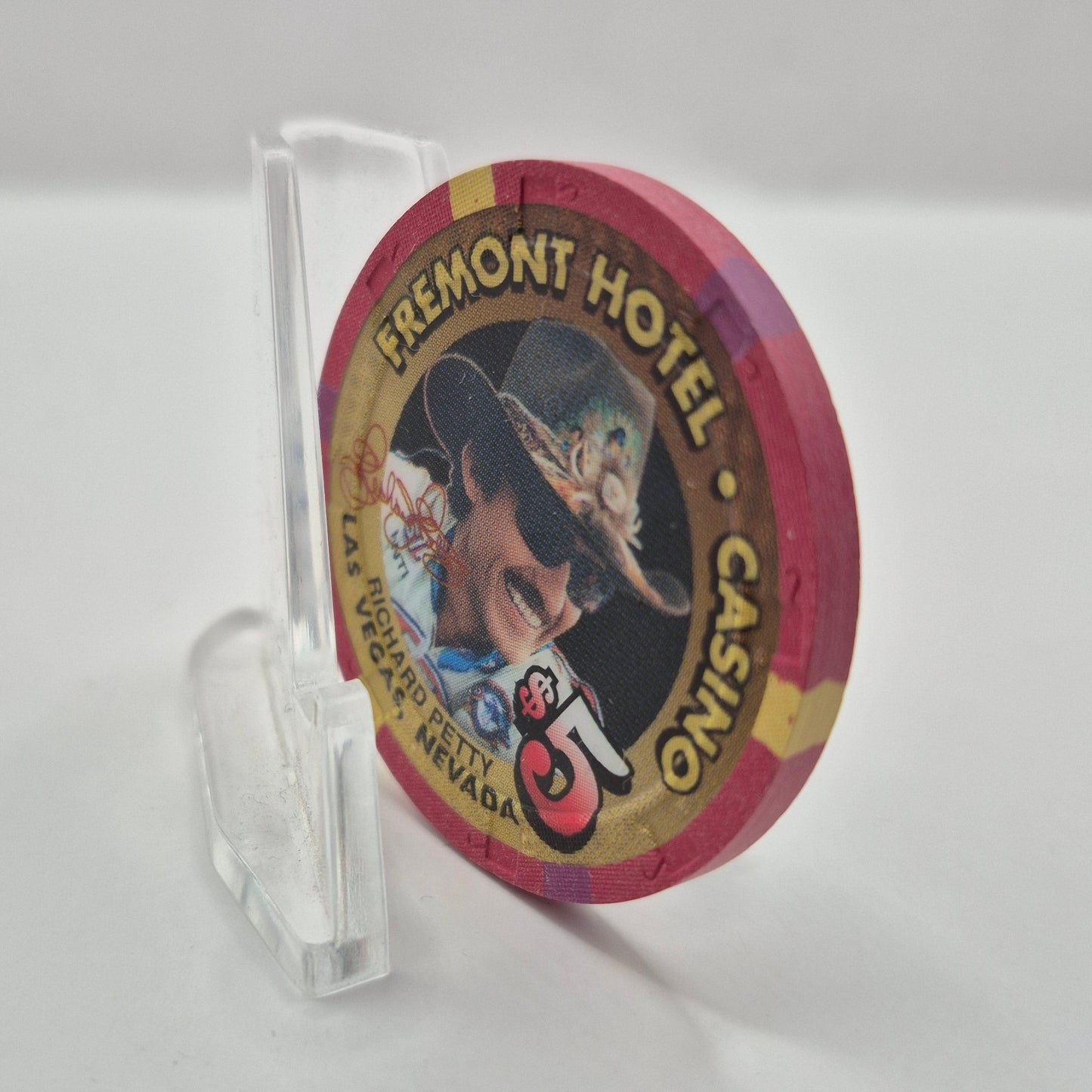 Fremont Hotel Casino Las Vegas Nevada 1999 $5 'Richard Petty' Casino Chip V2559