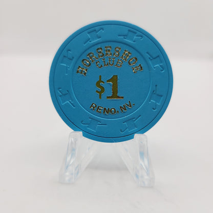 Horseshoe Club Casino Reno Nevada 1980's $1 Casino Chip N5189