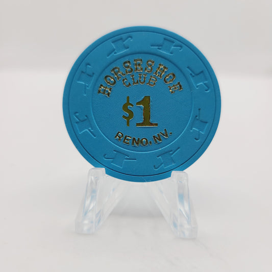 Horseshoe Club Casino Reno Nevada 1980's $1 Casino Chip N5189