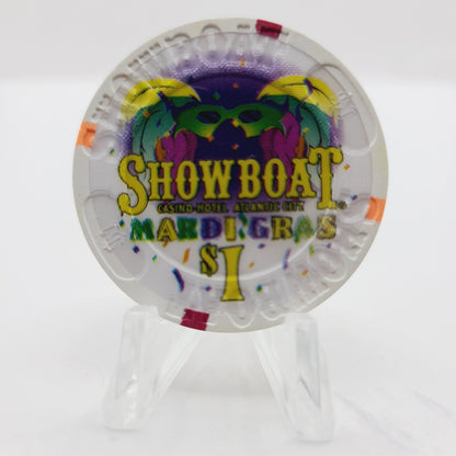 Showboat "The Mardi Gras Casino" & Hotel Atlantic City New Jersey $1 Casino Chip