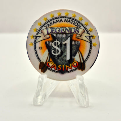 Legends Casino Toppenish Washington $1 Casino Chip