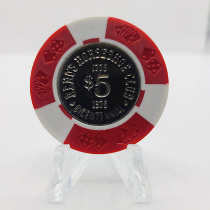 Horseshoe Club Hotel Casino Reno Nevada 1976 "Bicentennial" $5 Casino Chip N5192