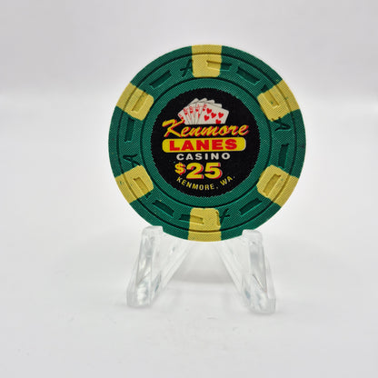 Kenmore Lanes Card Room Casino Kenmore Washington $25 Casino Chip *Uncirculated