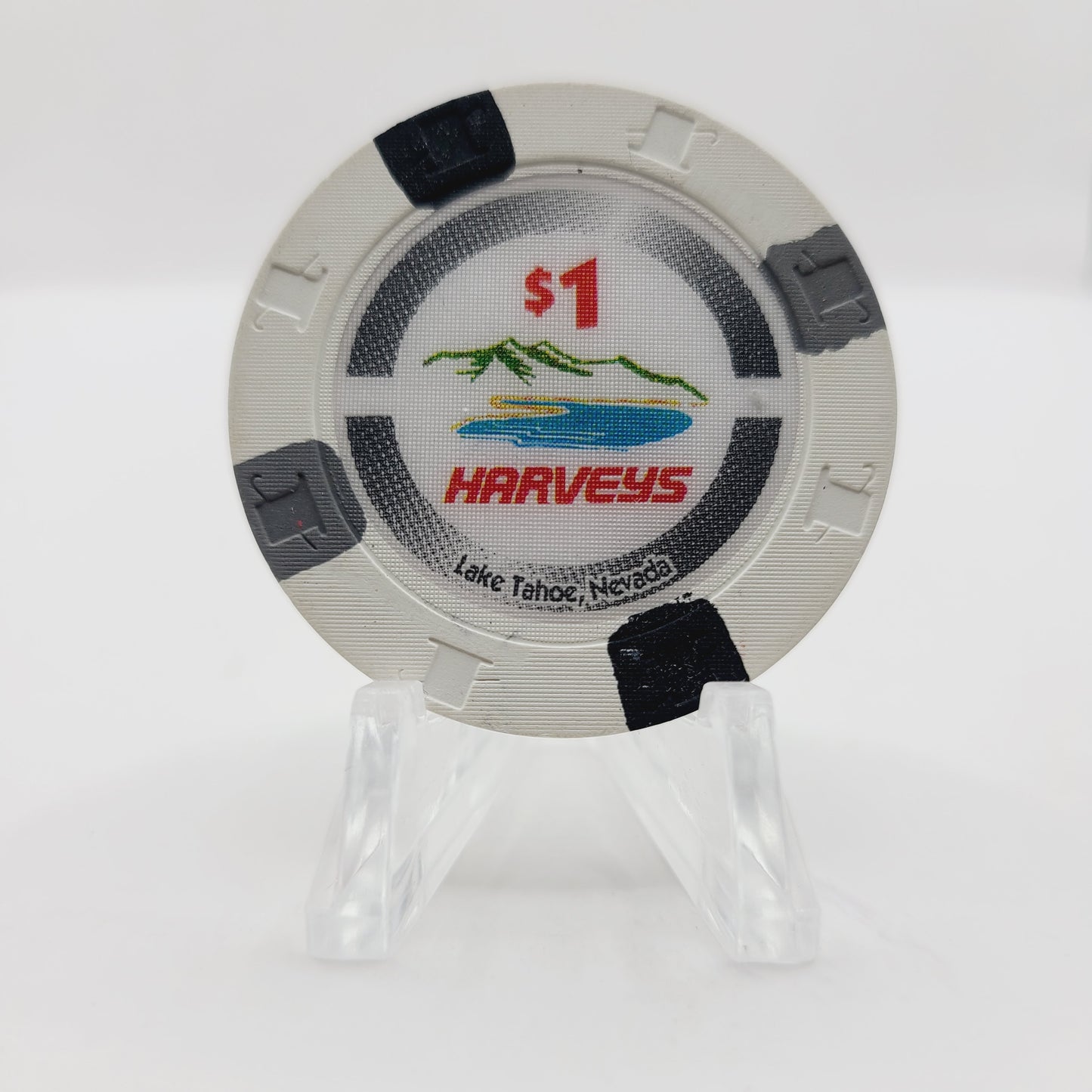 Harveys Casino Lake Tahoe Nevada 1996 "Hologram" $1 Casino Chip N8562