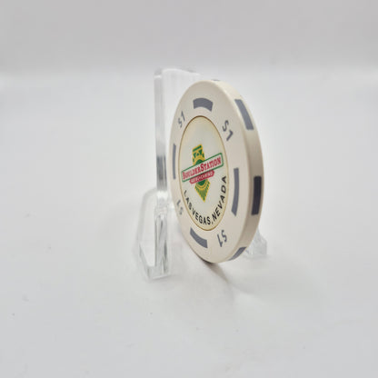Boulder Station Casino Las Vegas Nevada 1990's $1 Casino Chip *White